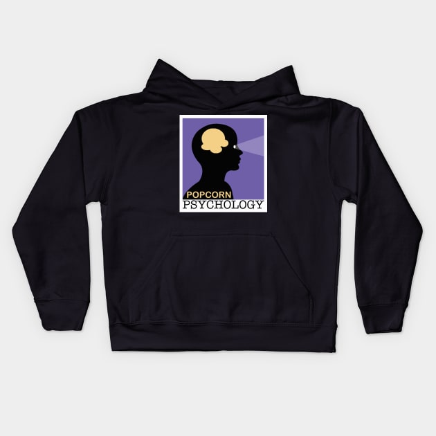 Popcorn Psychology Purple Logo Kids Hoodie by Popcorn Psychology